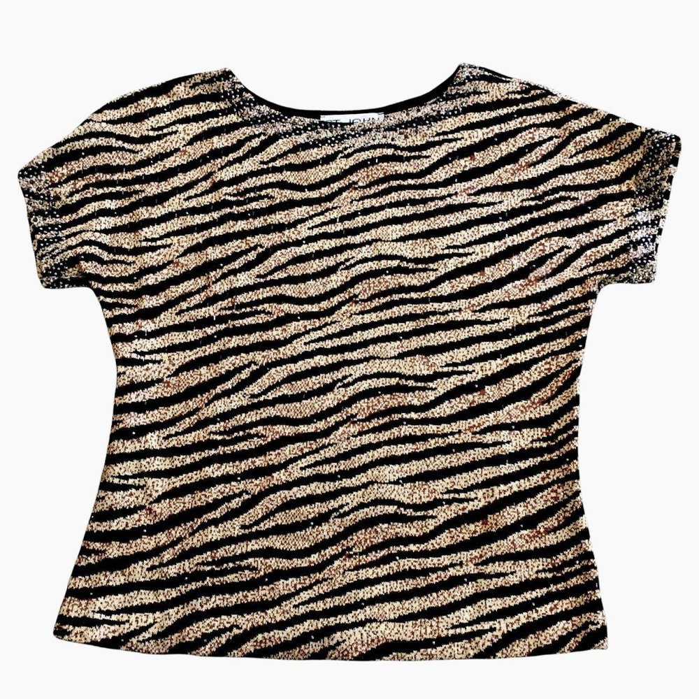 St John Evening Marie Gray Santana Knit Shirt Top - Picture 1 of 8